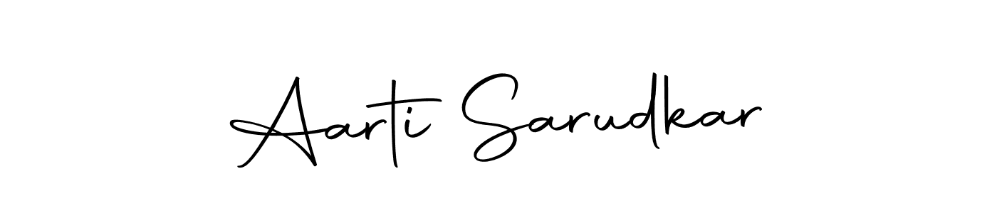 How to make Aarti Sarudkar name signature. Use Autography-DOLnW style for creating short signs online. This is the latest handwritten sign. Aarti Sarudkar signature style 10 images and pictures png