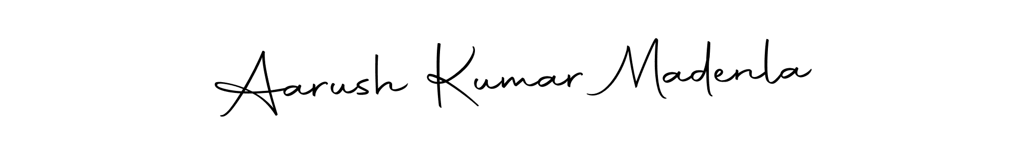 The best way (Autography-DOLnW) to make a short signature is to pick only two or three words in your name. The name Aarush Kumar Madenla include a total of six letters. For converting this name. Aarush Kumar Madenla signature style 10 images and pictures png