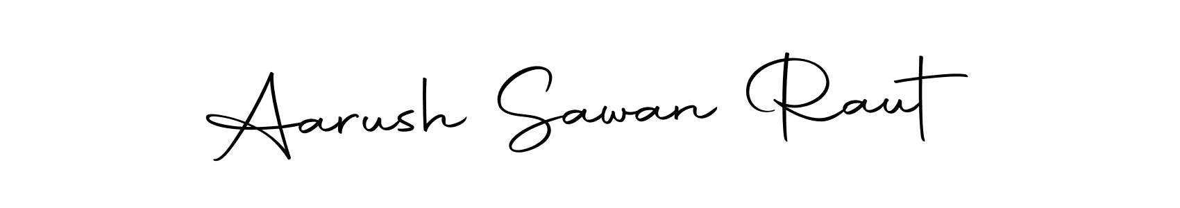 How to make Aarush Sawan Raut name signature. Use Autography-DOLnW style for creating short signs online. This is the latest handwritten sign. Aarush Sawan Raut signature style 10 images and pictures png