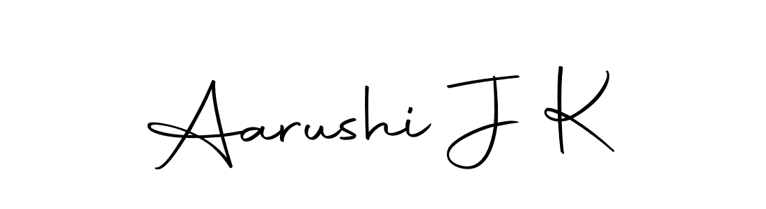 Aarushi J K stylish signature style. Best Handwritten Sign (Autography-DOLnW) for my name. Handwritten Signature Collection Ideas for my name Aarushi J K. Aarushi J K signature style 10 images and pictures png