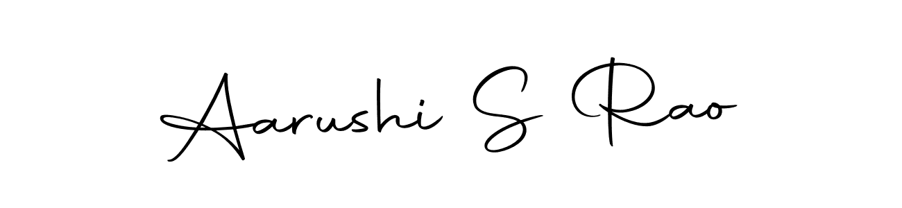 How to make Aarushi S Rao name signature. Use Autography-DOLnW style for creating short signs online. This is the latest handwritten sign. Aarushi S Rao signature style 10 images and pictures png