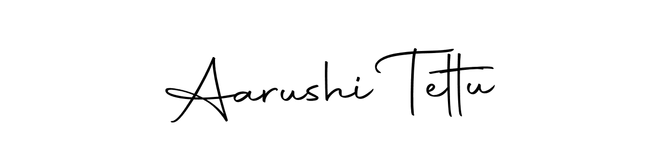 How to make Aarushi Tettu name signature. Use Autography-DOLnW style for creating short signs online. This is the latest handwritten sign. Aarushi Tettu signature style 10 images and pictures png