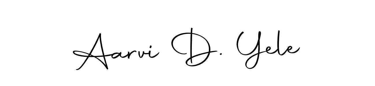 The best way (Autography-DOLnW) to make a short signature is to pick only two or three words in your name. The name Aarvi D. Yele include a total of six letters. For converting this name. Aarvi D. Yele signature style 10 images and pictures png