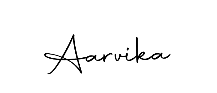 Create a beautiful signature design for name Aarvika. With this signature (Autography-DOLnW) fonts, you can make a handwritten signature for free. Aarvika signature style 10 images and pictures png