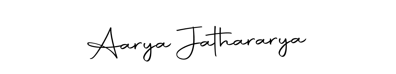 The best way (Autography-DOLnW) to make a short signature is to pick only two or three words in your name. The name Aarya Jathararya include a total of six letters. For converting this name. Aarya Jathararya signature style 10 images and pictures png