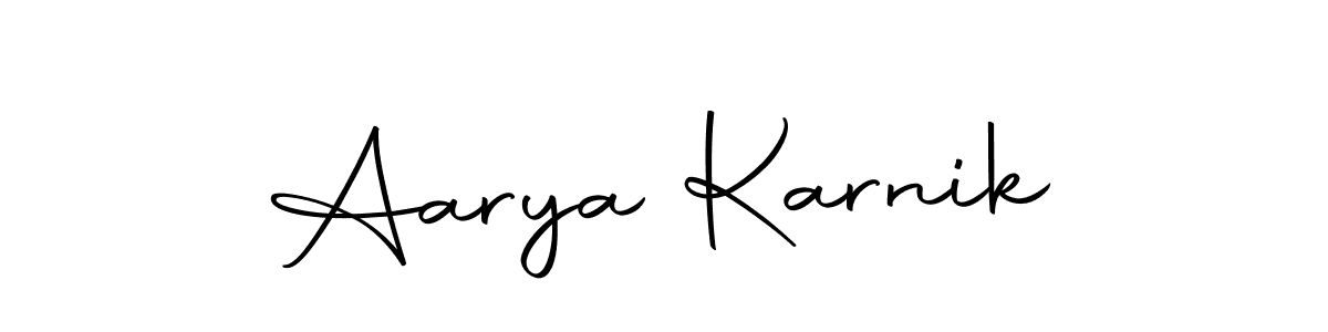 You can use this online signature creator to create a handwritten signature for the name Aarya Karnik. This is the best online autograph maker. Aarya Karnik signature style 10 images and pictures png