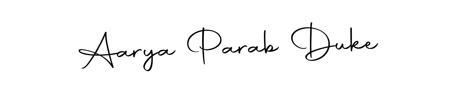 You should practise on your own different ways (Autography-DOLnW) to write your name (Aarya Parab Duke) in signature. don't let someone else do it for you. Aarya Parab Duke signature style 10 images and pictures png