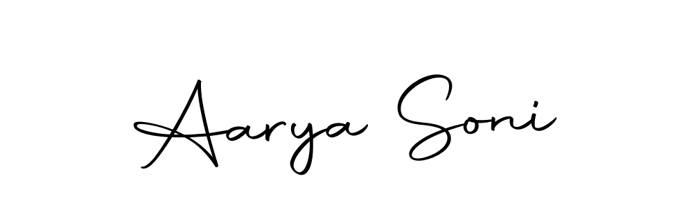 Use a signature maker to create a handwritten signature online. With this signature software, you can design (Autography-DOLnW) your own signature for name Aarya Soni. Aarya Soni signature style 10 images and pictures png
