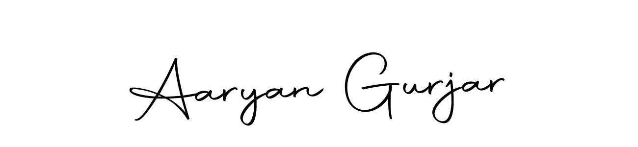 How to make Aaryan Gurjar name signature. Use Autography-DOLnW style for creating short signs online. This is the latest handwritten sign. Aaryan Gurjar signature style 10 images and pictures png