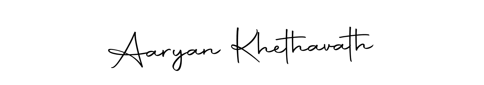 Design your own signature with our free online signature maker. With this signature software, you can create a handwritten (Autography-DOLnW) signature for name Aaryan Khethavath. Aaryan Khethavath signature style 10 images and pictures png