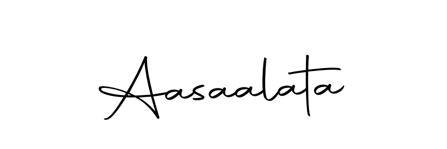 Design your own signature with our free online signature maker. With this signature software, you can create a handwritten (Autography-DOLnW) signature for name Aasaalata. Aasaalata signature style 10 images and pictures png