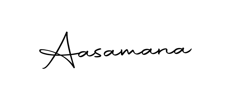 Design your own signature with our free online signature maker. With this signature software, you can create a handwritten (Autography-DOLnW) signature for name Aasamana. Aasamana signature style 10 images and pictures png
