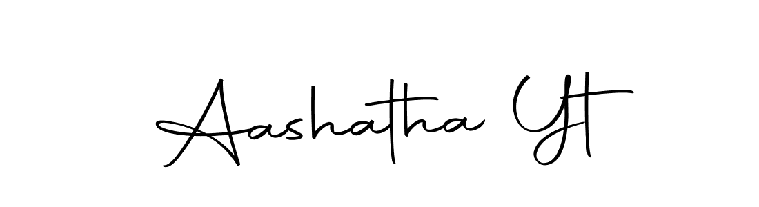 Create a beautiful signature design for name Aashatha Yt. With this signature (Autography-DOLnW) fonts, you can make a handwritten signature for free. Aashatha Yt signature style 10 images and pictures png