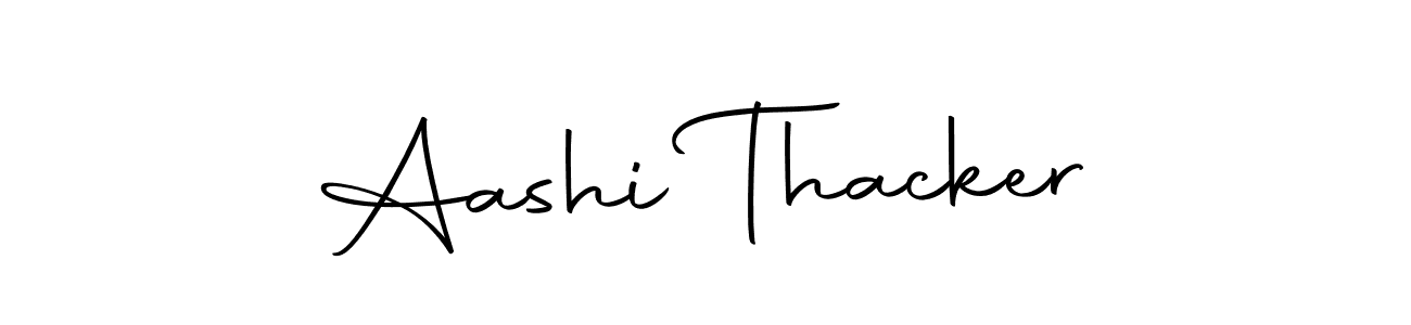 How to make Aashi Thacker name signature. Use Autography-DOLnW style for creating short signs online. This is the latest handwritten sign. Aashi Thacker signature style 10 images and pictures png