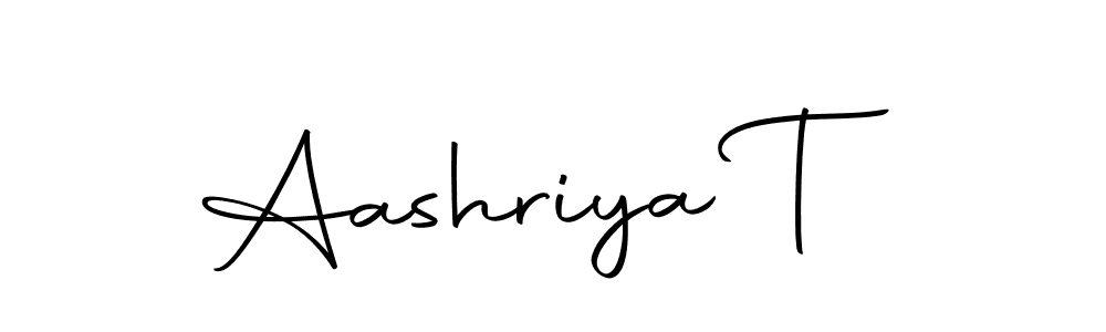 Make a beautiful signature design for name Aashriya T. Use this online signature maker to create a handwritten signature for free. Aashriya T signature style 10 images and pictures png