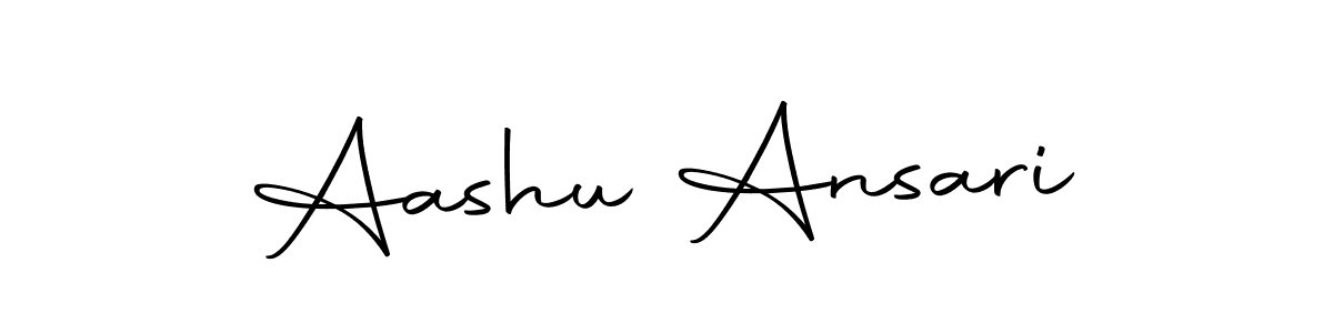 Make a beautiful signature design for name Aashu Ansari. With this signature (Autography-DOLnW) style, you can create a handwritten signature for free. Aashu Ansari signature style 10 images and pictures png