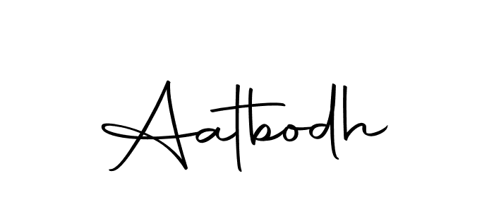 Use a signature maker to create a handwritten signature online. With this signature software, you can design (Autography-DOLnW) your own signature for name Aatbodh. Aatbodh signature style 10 images and pictures png