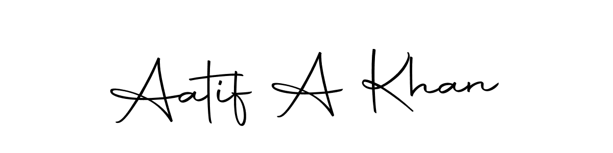 Use a signature maker to create a handwritten signature online. With this signature software, you can design (Autography-DOLnW) your own signature for name Aatif A Khan. Aatif A Khan signature style 10 images and pictures png