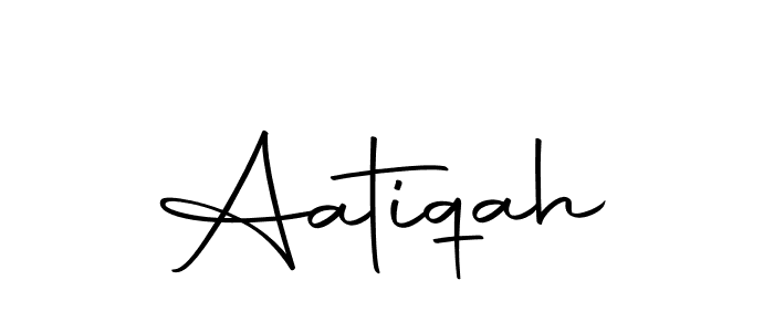 Create a beautiful signature design for name Aatiqah. With this signature (Autography-DOLnW) fonts, you can make a handwritten signature for free. Aatiqah signature style 10 images and pictures png