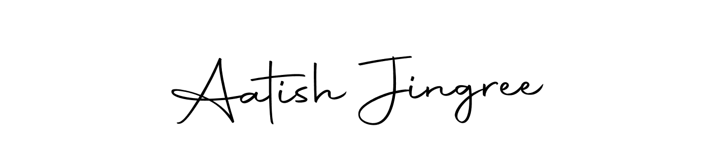 The best way (Autography-DOLnW) to make a short signature is to pick only two or three words in your name. The name Aatish Jingree include a total of six letters. For converting this name. Aatish Jingree signature style 10 images and pictures png