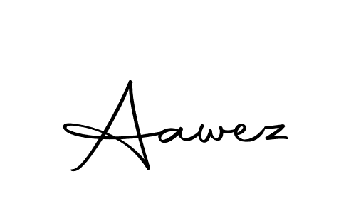 Design your own signature with our free online signature maker. With this signature software, you can create a handwritten (Autography-DOLnW) signature for name Aawez. Aawez signature style 10 images and pictures png