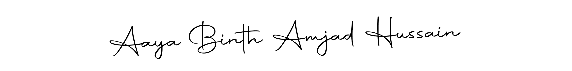 if you are searching for the best signature style for your name Aaya Binth Amjad Hussain. so please give up your signature search. here we have designed multiple signature styles  using Autography-DOLnW. Aaya Binth Amjad Hussain signature style 10 images and pictures png