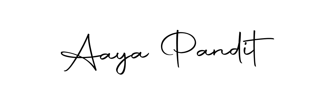 Create a beautiful signature design for name Aaya Pandit. With this signature (Autography-DOLnW) fonts, you can make a handwritten signature for free. Aaya Pandit signature style 10 images and pictures png