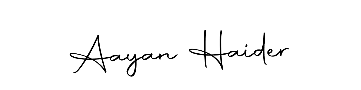 Also we have Aayan Haider name is the best signature style. Create professional handwritten signature collection using Autography-DOLnW autograph style. Aayan Haider signature style 10 images and pictures png