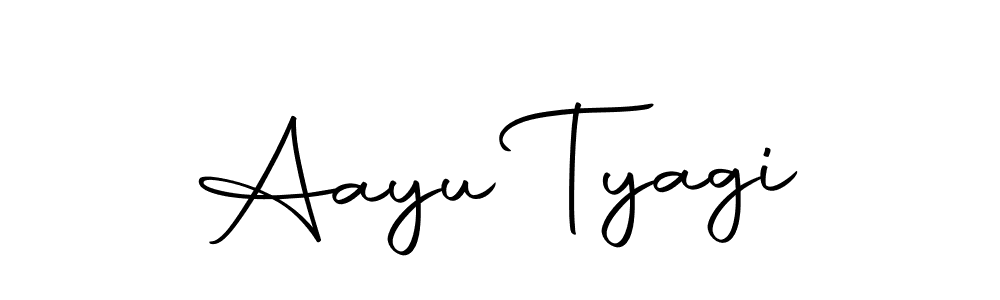 Aayu Tyagi stylish signature style. Best Handwritten Sign (Autography-DOLnW) for my name. Handwritten Signature Collection Ideas for my name Aayu Tyagi. Aayu Tyagi signature style 10 images and pictures png