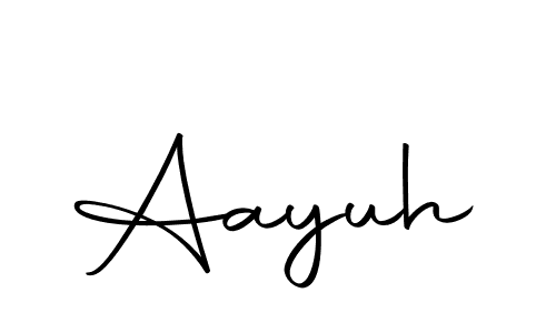 Design your own signature with our free online signature maker. With this signature software, you can create a handwritten (Autography-DOLnW) signature for name Aayuh. Aayuh signature style 10 images and pictures png