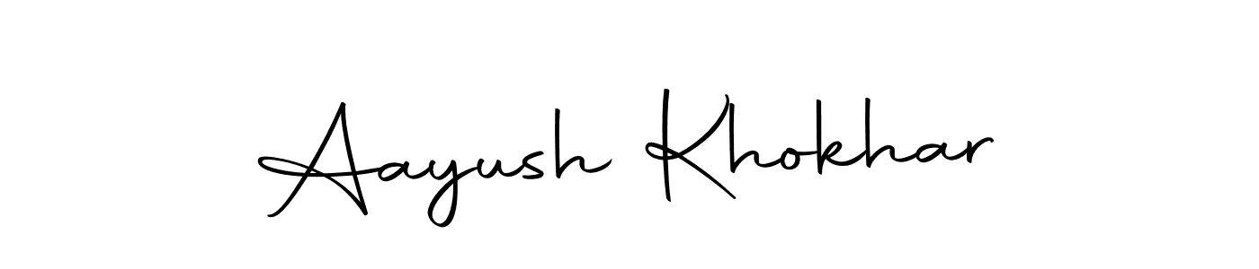 Make a short Aayush Khokhar signature style. Manage your documents anywhere anytime using Autography-DOLnW. Create and add eSignatures, submit forms, share and send files easily. Aayush Khokhar signature style 10 images and pictures png