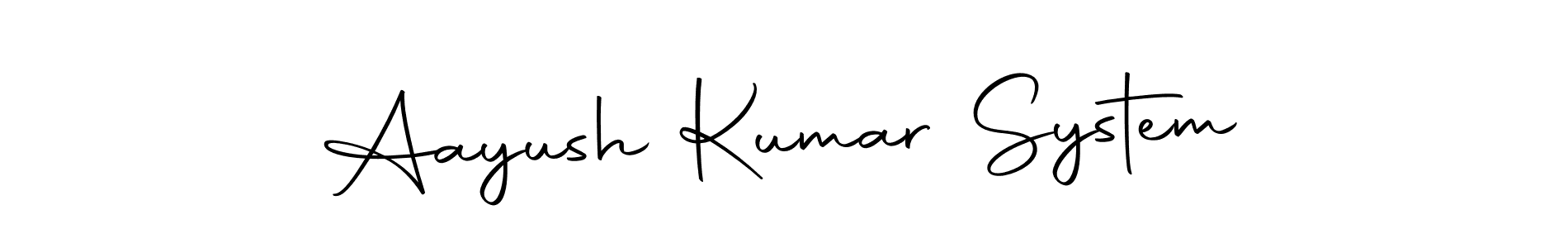 Make a beautiful signature design for name Aayush Kumar System. Use this online signature maker to create a handwritten signature for free. Aayush Kumar System signature style 10 images and pictures png