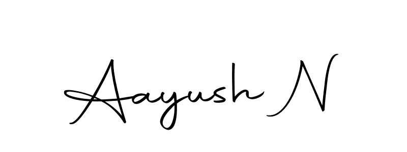 Aayush N stylish signature style. Best Handwritten Sign (Autography-DOLnW) for my name. Handwritten Signature Collection Ideas for my name Aayush N. Aayush N signature style 10 images and pictures png