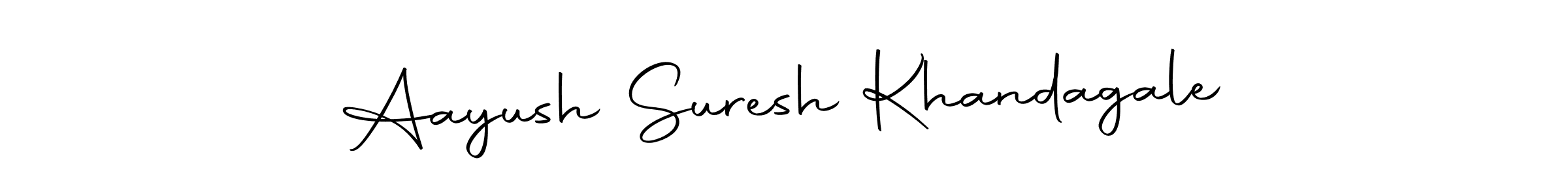 The best way (Autography-DOLnW) to make a short signature is to pick only two or three words in your name. The name Aayush Suresh Khandagale include a total of six letters. For converting this name. Aayush Suresh Khandagale signature style 10 images and pictures png