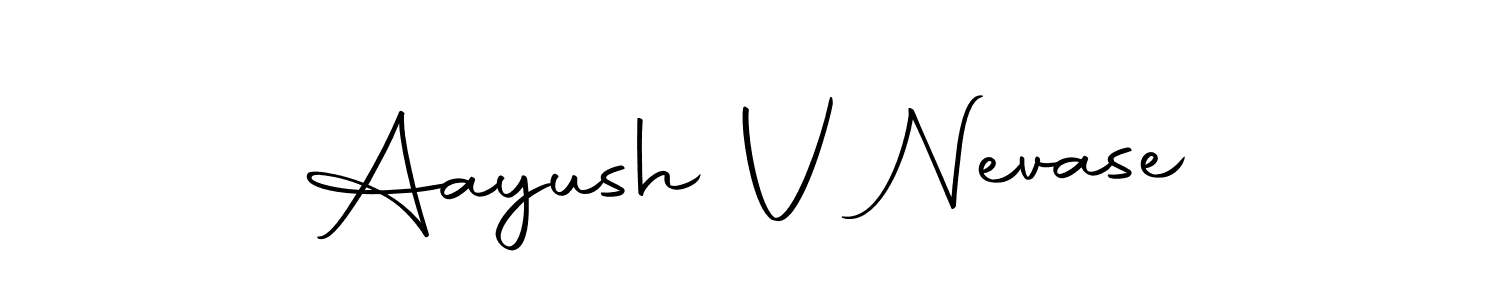 You can use this online signature creator to create a handwritten signature for the name Aayush V Nevase. This is the best online autograph maker. Aayush V Nevase signature style 10 images and pictures png
