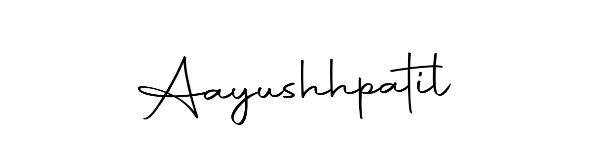 Make a short Aayushhpatil signature style. Manage your documents anywhere anytime using Autography-DOLnW. Create and add eSignatures, submit forms, share and send files easily. Aayushhpatil signature style 10 images and pictures png