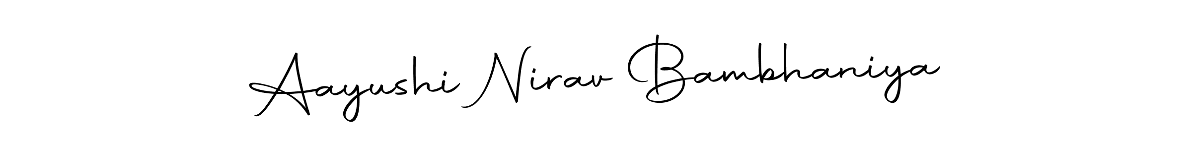 Autography-DOLnW is a professional signature style that is perfect for those who want to add a touch of class to their signature. It is also a great choice for those who want to make their signature more unique. Get Aayushi Nirav Bambhaniya name to fancy signature for free. Aayushi Nirav Bambhaniya signature style 10 images and pictures png
