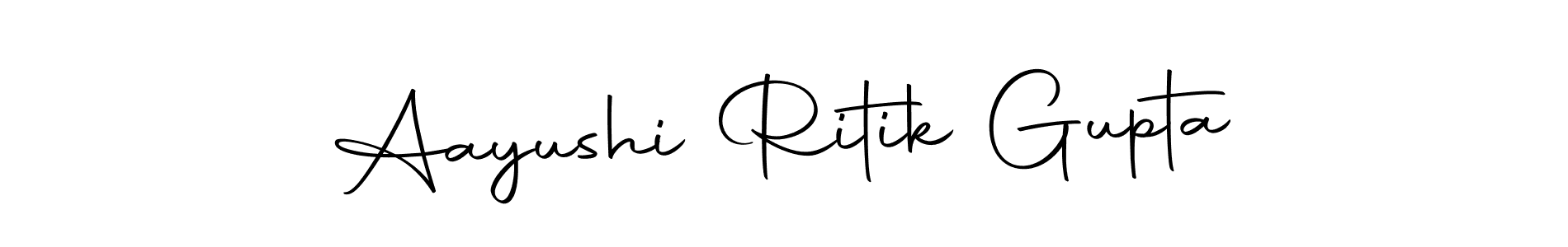 Make a beautiful signature design for name Aayushi Ritik Gupta. Use this online signature maker to create a handwritten signature for free. Aayushi Ritik Gupta signature style 10 images and pictures png