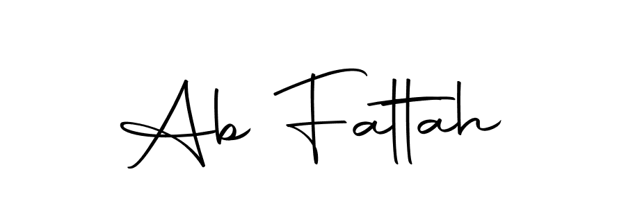 Design your own signature with our free online signature maker. With this signature software, you can create a handwritten (Autography-DOLnW) signature for name Ab Fattah. Ab Fattah signature style 10 images and pictures png
