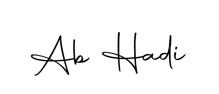 Make a beautiful signature design for name Ab Hadi. With this signature (Autography-DOLnW) style, you can create a handwritten signature for free. Ab Hadi signature style 10 images and pictures png