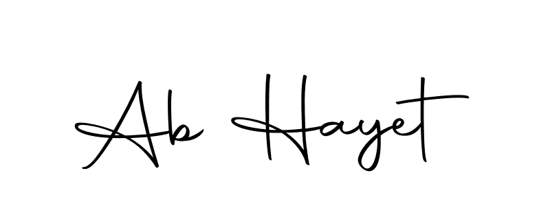 if you are searching for the best signature style for your name Ab Hayet. so please give up your signature search. here we have designed multiple signature styles  using Autography-DOLnW. Ab Hayet signature style 10 images and pictures png