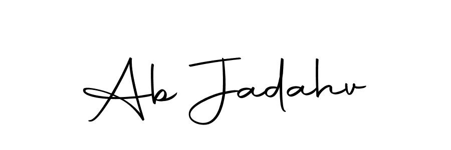 Use a signature maker to create a handwritten signature online. With this signature software, you can design (Autography-DOLnW) your own signature for name Ab Jadahv. Ab Jadahv signature style 10 images and pictures png