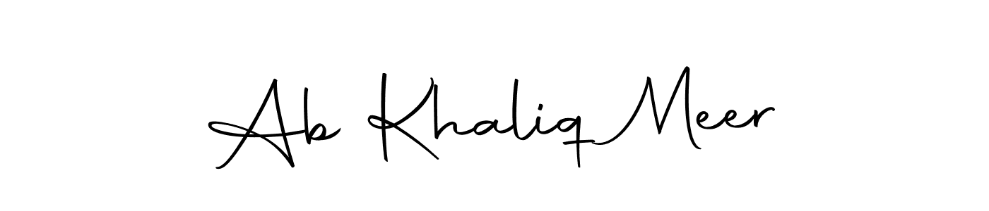 Create a beautiful signature design for name Ab Khaliq Meer. With this signature (Autography-DOLnW) fonts, you can make a handwritten signature for free. Ab Khaliq Meer signature style 10 images and pictures png