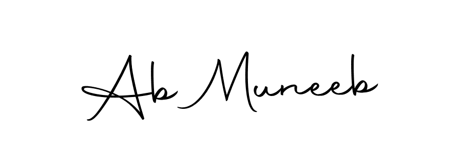 Similarly Autography-DOLnW is the best handwritten signature design. Signature creator online .You can use it as an online autograph creator for name Ab Muneeb. Ab Muneeb signature style 10 images and pictures png