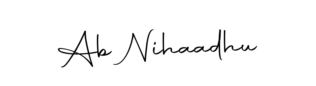 Make a beautiful signature design for name Ab Nihaadhu. With this signature (Autography-DOLnW) style, you can create a handwritten signature for free. Ab Nihaadhu signature style 10 images and pictures png