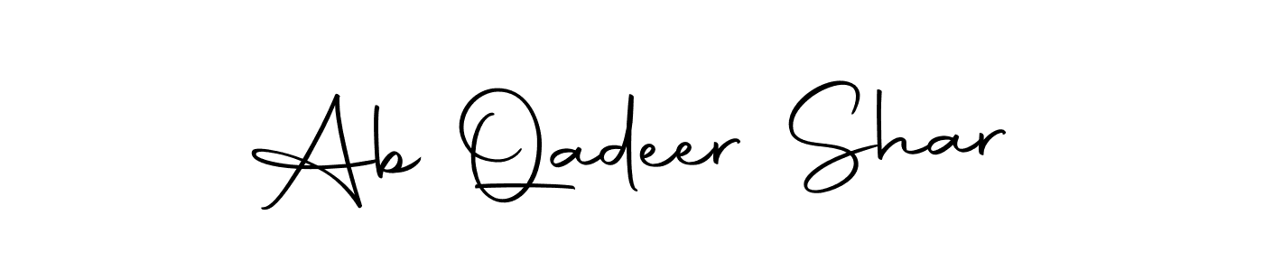 Design your own signature with our free online signature maker. With this signature software, you can create a handwritten (Autography-DOLnW) signature for name Ab Qadeer Shar. Ab Qadeer Shar signature style 10 images and pictures png