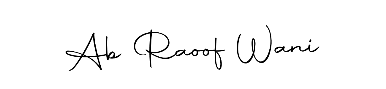 Ab Raoof Wani stylish signature style. Best Handwritten Sign (Autography-DOLnW) for my name. Handwritten Signature Collection Ideas for my name Ab Raoof Wani. Ab Raoof Wani signature style 10 images and pictures png