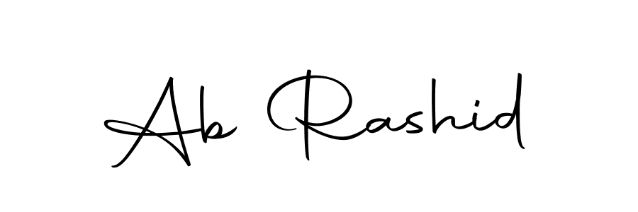 You should practise on your own different ways (Autography-DOLnW) to write your name (Ab Rashid) in signature. don't let someone else do it for you. Ab Rashid signature style 10 images and pictures png