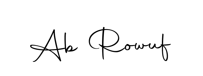 How to Draw Ab Rowuf signature style? Autography-DOLnW is a latest design signature styles for name Ab Rowuf. Ab Rowuf signature style 10 images and pictures png