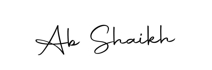 How to make Ab Shaikh name signature. Use Autography-DOLnW style for creating short signs online. This is the latest handwritten sign. Ab Shaikh signature style 10 images and pictures png
